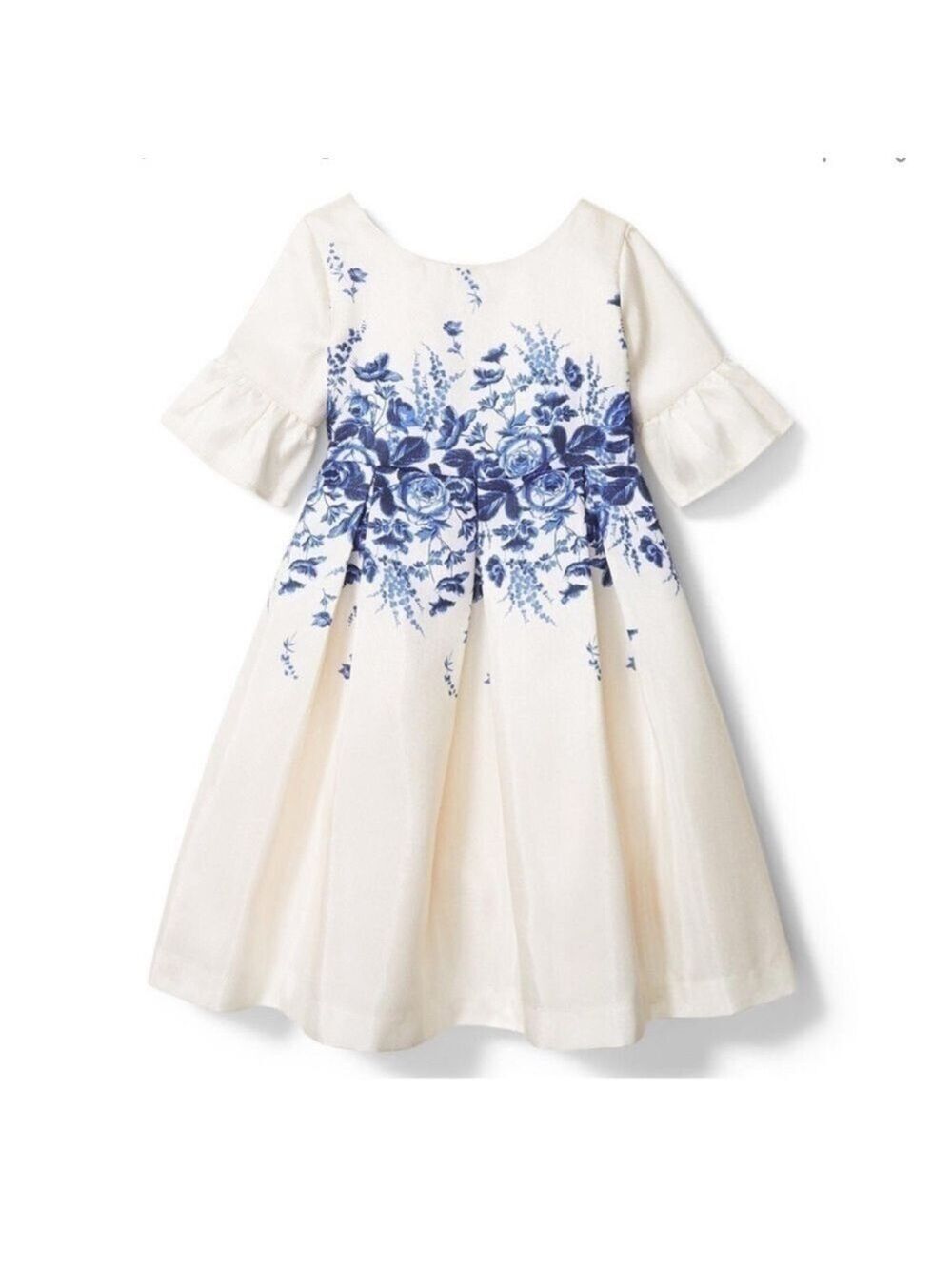 janie and Jack floral ruffle sleeve dress
